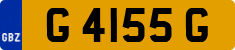 License plate of Gibraltar, Regular car plates (G 1234 A)