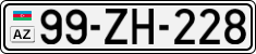 License plate of Azerbaijan, Cars
