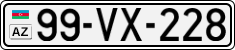 License plate of Azerbaijan, Cars