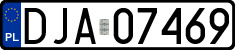 License plates of Poland, Regular car plates