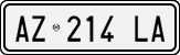 License plate of Italy, Cars (1994 year series)