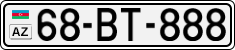 License plate of Azerbaijan, Cars