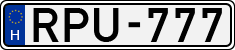 license plates of Hungary, Cars (1990)