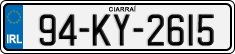 License plate of Ireland, Regular plates