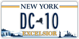 New York, County plate (AB-123)