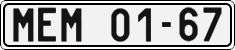 License plate of the Czech Republic, Cars (1960)