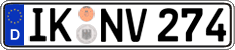 German license plate, Regular plates