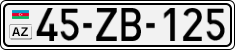 License plate of Azerbaijan, Cars