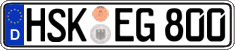 German license plate, Regular plates