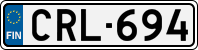 License plate of Finland, Cars