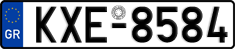 License plate of Greece, Cars