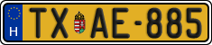 license plates of Hungary, Taxi (2022)
