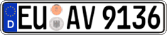 German license plate, Regular plates