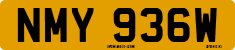 License plate of the United Kingdom, 1963 year system