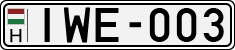 license plates of Hungary, Cars (1990)