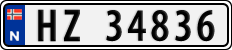 License plate of Norway, Cars