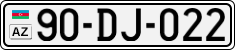 License plate of Azerbaijan, Cars