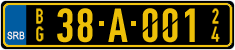 License plate of Serbia, Diplomatic