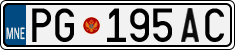 License plate of Montenegro, Trailers