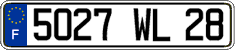 French license plate, FNI