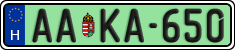 license plates of Hungary, Regular plates (2022)