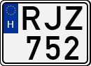 license plates of Hungary, Cars (1990)