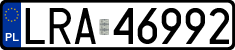 License plates of Poland, Regular car plates
