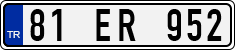 License plate of Turkey, Regular plates