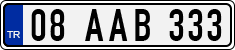 License plate of Turkey, Regular plates