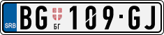 License plate of Serbia, Cars