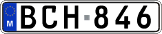 License plate of Malta, Regular plates (ABC 123)