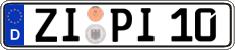 German license plate, Regular plates