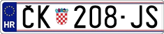 License plate of Croatia, Regular plates