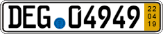 German license plate, Short-term transit plates