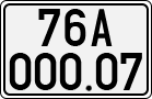 License plate of Vietnam, Cars
