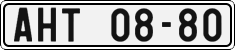 License plate of the Czech Republic, Cars (1960)
