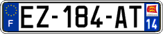 French license plate, SIV (ordinary)