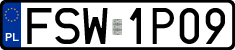 License plates of Poland, Regular car plates