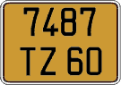 French license plate, FNI