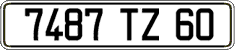 French license plate, FNI