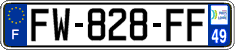 French license plate, SIV (ordinary)