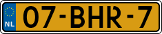 License plate of the Netherlands, Heavy Commercial Vehicles (1994 system)