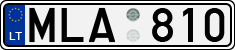 License plate of Lithuania, Cars