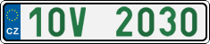 License plate of the Czech Republic, Oldtimers (2001)