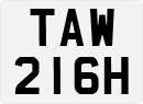 License plate of the United Kingdom, 1963 year system