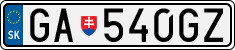 License plate of Slovakia, Cars
