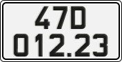 License plate of Vietnam, Cars