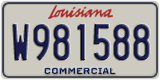 Louisiana, Commercial vehicles (A123456)