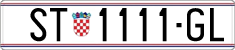 License plate of Croatia, Regular plates