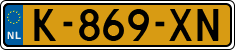 License plate of the Netherlands, Cars